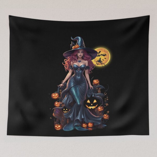 Item preview, Sirenas Witch Under Yellow Full Moon designed and sold by SirenasWorld.