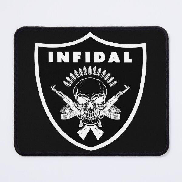 Item preview, Infidel in a Raider Black Logo designed and sold by PIXEL POP DESIGNS - Beyond the Norm!.