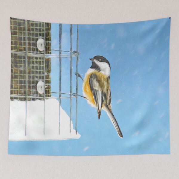 Item preview, Chickadee on Feeder designed and sold by alpendesigns.