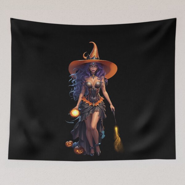 Item preview, Orange Fire Power Magical Witch designed and sold by SirenasWorld.