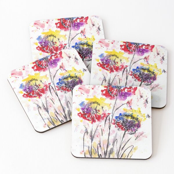 Item preview, Colorful dandelions - watercolor designed and sold by mon-artist.