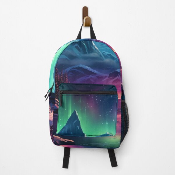 Item preview, Northern Light Aurora Borealis Scenery Mountains Rivers Trees designed and sold by NLTees.