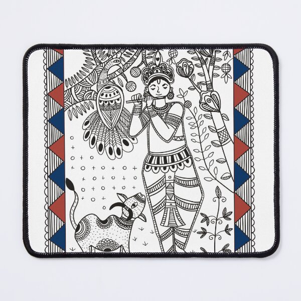 Item preview, Krishna madhubani painting designed and sold by Daizydrawshop.