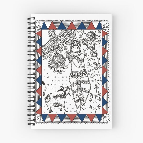 Item preview, Krishna madhubani painting designed and sold by Daizydrawshop.