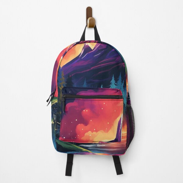 Item preview, Northern Light Aurora Borealis Scenery Mountains Rivers Trees designed and sold by NLTees.
