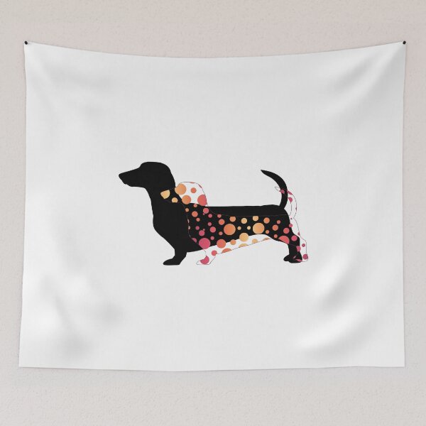 Item preview, Polka dot dachshund, Dot Day, Dapple Dachshund, happy dog designed and sold by VELLTOdesign.