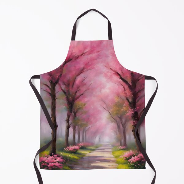 Item preview, Alley of flowering sakura in watercolor style designed and sold by Rostislav Bouda.