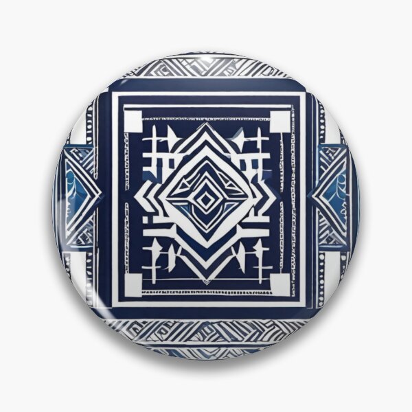 Item preview, Bulgarian Heritage 02: Timeless Stamping Prints in Navy and White designed and sold by OurBarcode.
