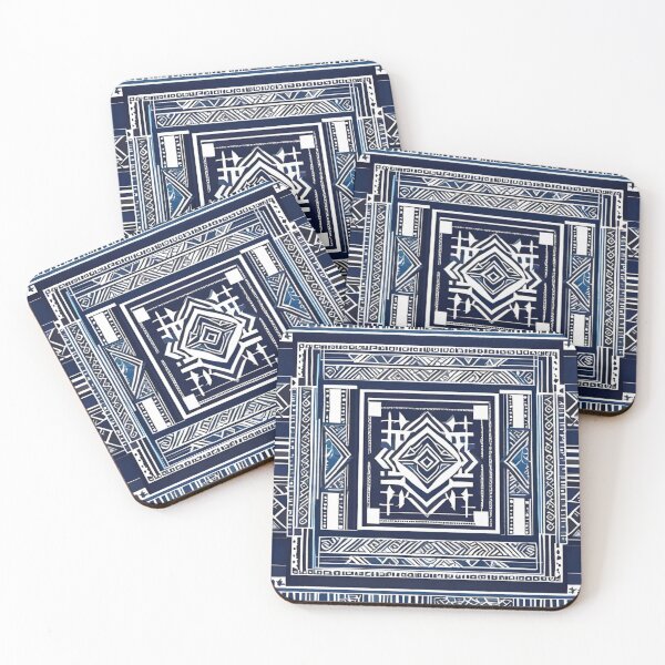 Item preview, Bulgarian Heritage 02: Timeless Stamping Prints in Navy and White designed and sold by OurBarcode.