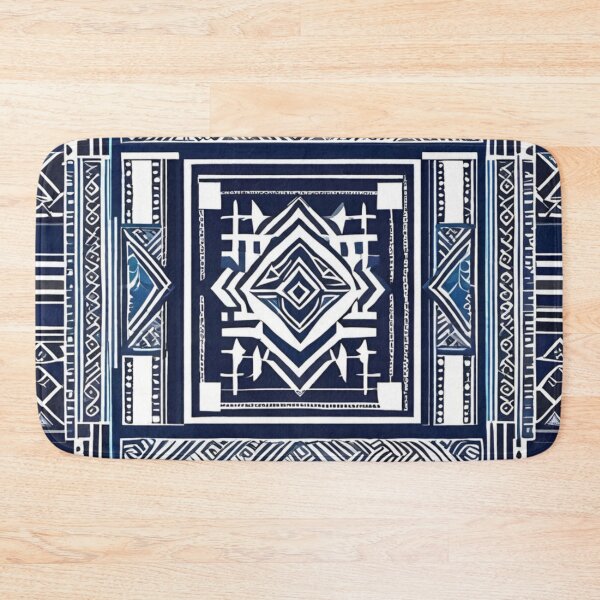 Item preview, Bulgarian Heritage 02: Timeless Stamping Prints in Navy and White designed and sold by OurBarcode.