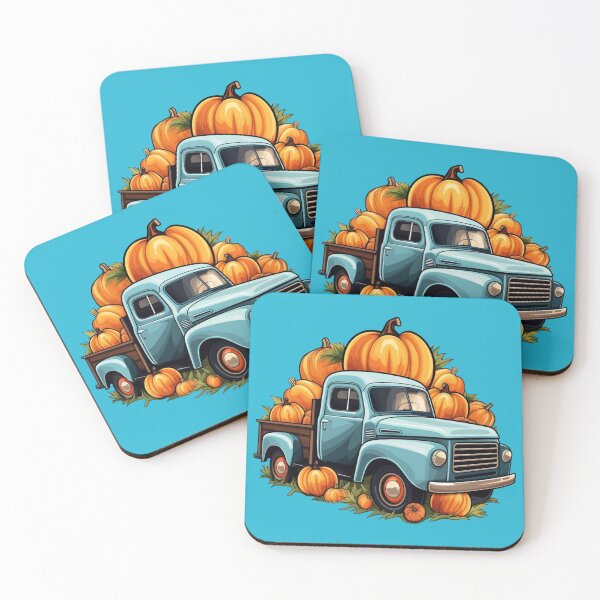 Item preview, Pumpkin Pickup: Vintage Blue Farm Truck designed and sold by Christfield.