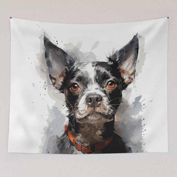 Item preview, Dog in watercolor painting designed and sold by atzek.