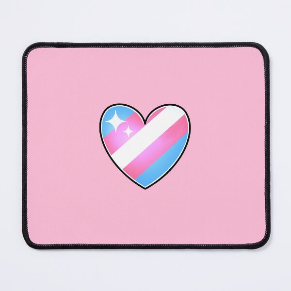 Item preview, Transgender Flag Heart - Pink Background designed and sold by lulubeeart.