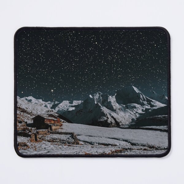 Item preview, Starry Skies Over Snowy Zillertal Alps and Cabin designed and sold by DEL-Productions.