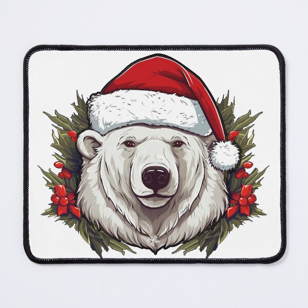 Item preview, Adorable Christmas Bear donning a Santa Claus hat designed and sold by MOA-trends.