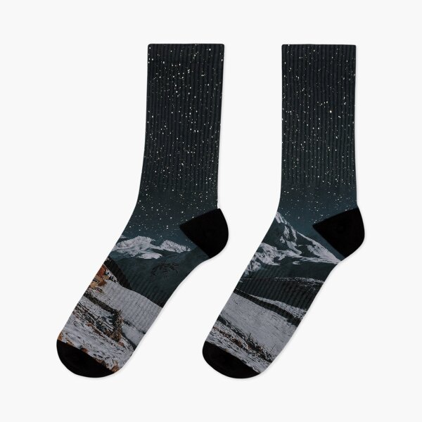Item preview, Starry Skies Over Snowy Zillertal Alps and Cabin designed and sold by DEL-Productions.