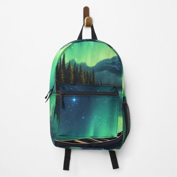 Item preview, Northern Light Aurora Borealis Scenery Mountains Rivers Trees designed and sold by NLTees.