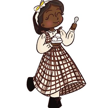 "Addy with Ice Cream history girl Doll" Sticker for Sale by Miranda Brooke | Redbubble