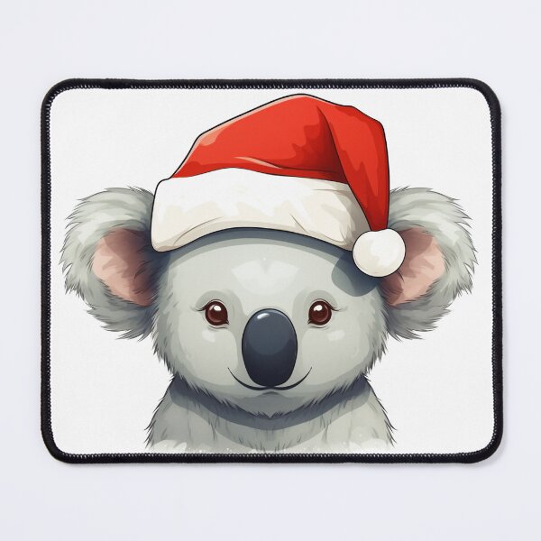 Item preview, Adorable Christmas Coala donning a Santa Claus hat designed and sold by MOA-trends.