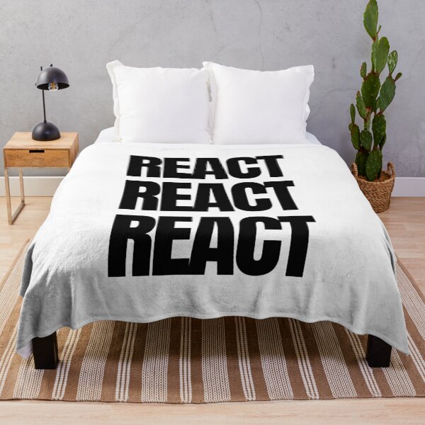 Item preview, React. React. React. Victoria Wood quote. designed and sold by DontKnowMuch.