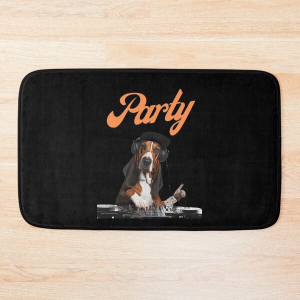 Item preview, Basset hound dog DJ Party designed and sold by adelahozkepfer.