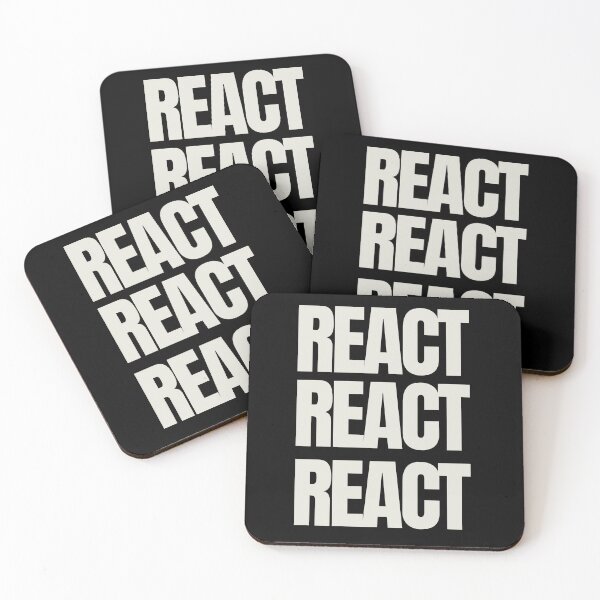 Item preview, React. React. React. Victoria Wood quote. designed and sold by DontKnowMuch.