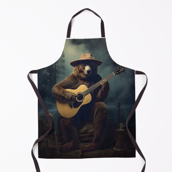 Item preview, Brown Bear Playing Mountain Music On Acoustic Guitar designed and sold by scooterbaby.