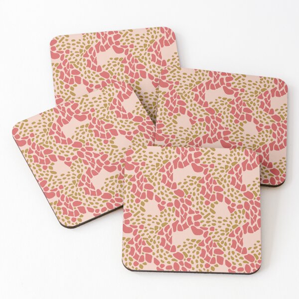 Item preview, Safari Spots Animal Print - Rose Pink and Ochre on light pink designed and sold by apcreatively.