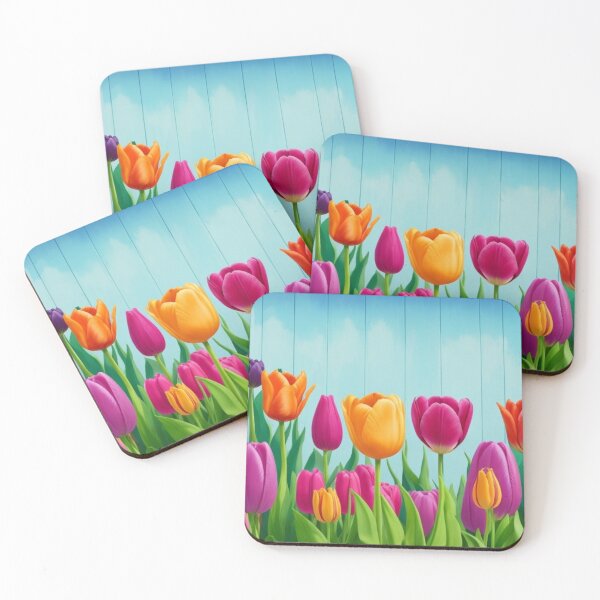 Item preview, tulip painting background designed and sold by denakh.