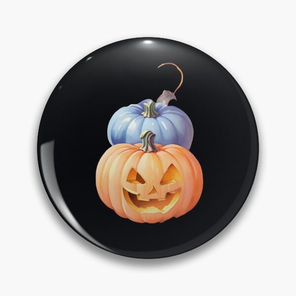 Item preview, Watercolor Hand Drawn Two Scary Halloween Pumpkins designed and sold by BloomCatB.