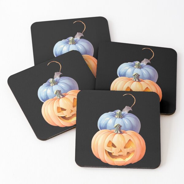 Item preview, Watercolor Hand Drawn Two Scary Halloween Pumpkins designed and sold by BloomCatB.