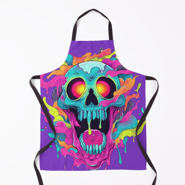 Artikelvorschau, Halloween bunter gruseliger Totenkopf, in die Dunkelheit, Happy Halloween entworfen und verkauft von Sara-Design2.