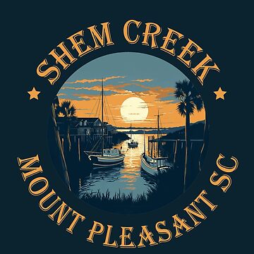 Artwork thumbnail, Shem Creek Sunset Mount Pleasant SC by SubtleSplit