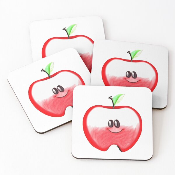 Item preview, Cute Kawaii Half Apple with a Smile designed and sold by BrightMint.