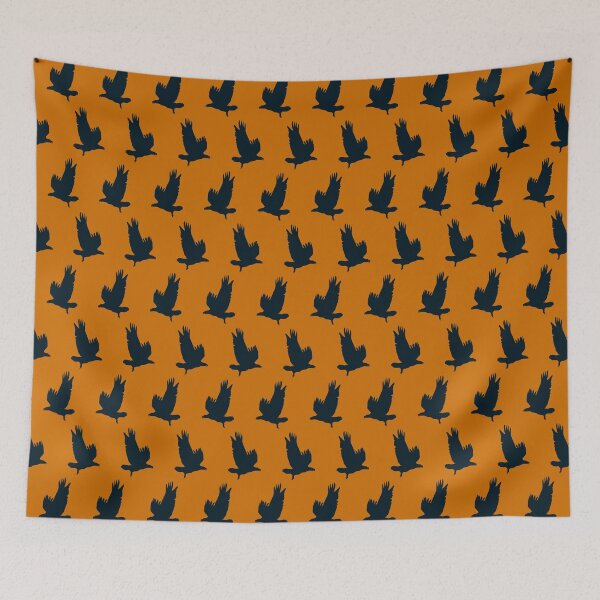 Item preview, Fly Like An Eagle Auburn Eagle Collegiate Pattern Navy on Orange designed and sold by apcreatively.