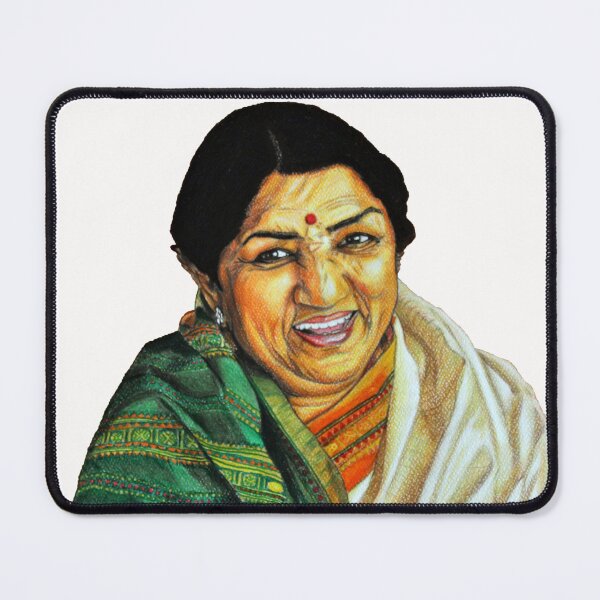 Item preview, Lata Mangeshkar Color pencil Drawing designed and sold by MubaraksArt.