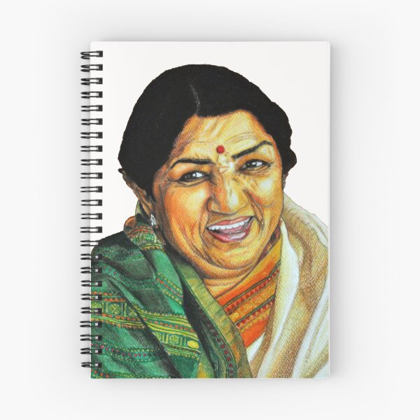 Item preview, Lata Mangeshkar Color pencil Drawing  designed and sold by MubaraksArt.