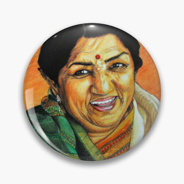 Item preview, Lata Mangeshkar Color pencil Drawing  designed and sold by MubaraksArt.