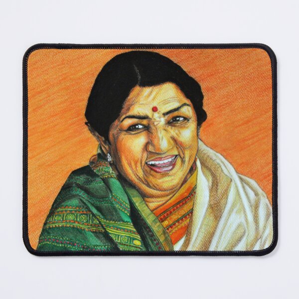 Item preview, Lata Mangeshkar Color pencil Drawing designed and sold by MubaraksArt.