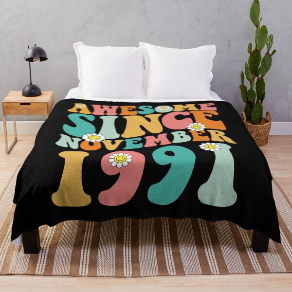 Item preview, Awesome Since November 1991 | Made In 1991 | Retro Groovy Birthday designed and sold by Christina-grich.