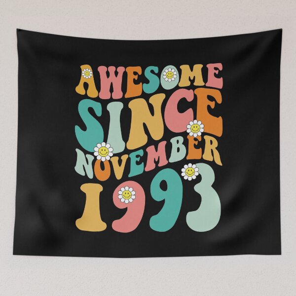 Item preview, Awesome Since November 1993 | Made In 1993 | Retro Groovy Birthday designed and sold by Christina-grich.