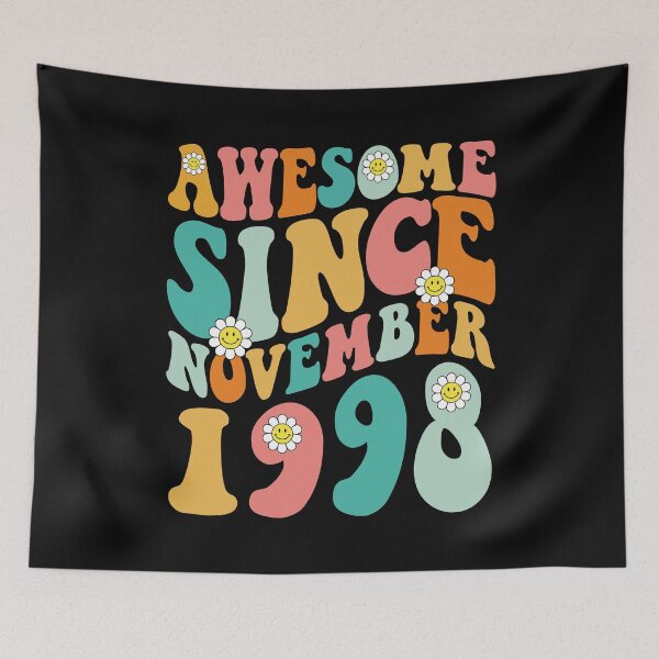 Item preview, Awesome Since November 1998 | Made In 1998 | Retro Groovy Birthday designed and sold by Christina-grich.