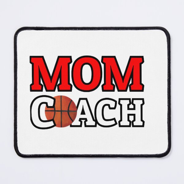 Item preview, Mom Coach Basketball Red Style designed and sold by Sports-Stickers.