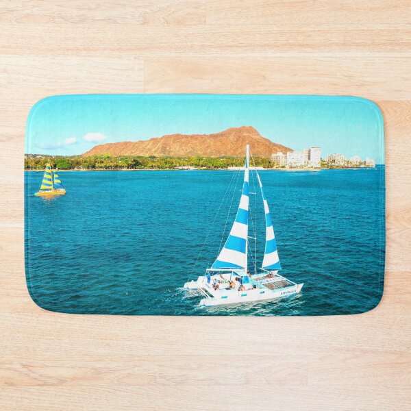 Item preview, MARITIME #36 - Catamaran Sailboat on Aquamarine Waters designed and sold by DEL-Productions.