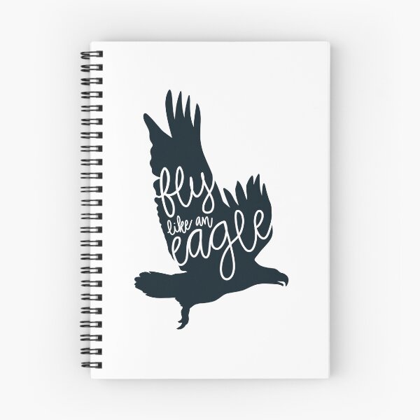Item preview, Fly Like An Eagle Auburn Eagle Hand Lettered Isaiah 40:31 Bible Verse Design Navy on White designed and sold by apcreatively.