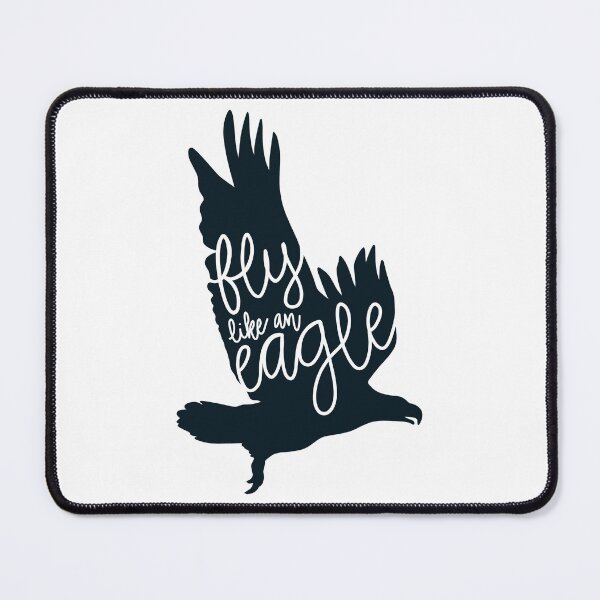 Item preview, Fly Like An Eagle Auburn Eagle Hand Lettered Isaiah 40:31 Bible Verse Design Navy on White designed and sold by apcreatively.