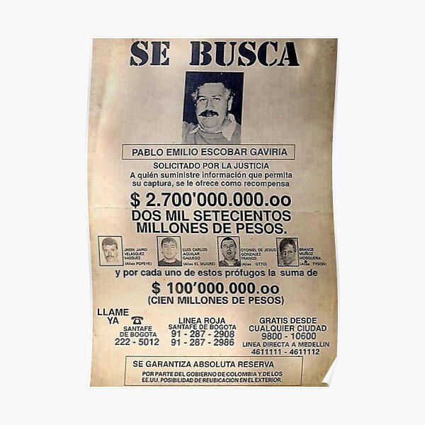 Pablo Escobar quería original Póster