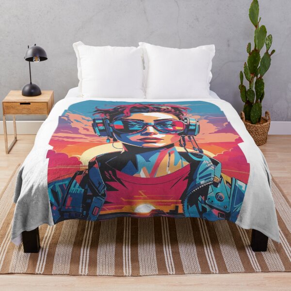Item preview, Girl, Cyberpunk, Colorful, Pop, Sunset #2 designed and sold by MarcioCellos.