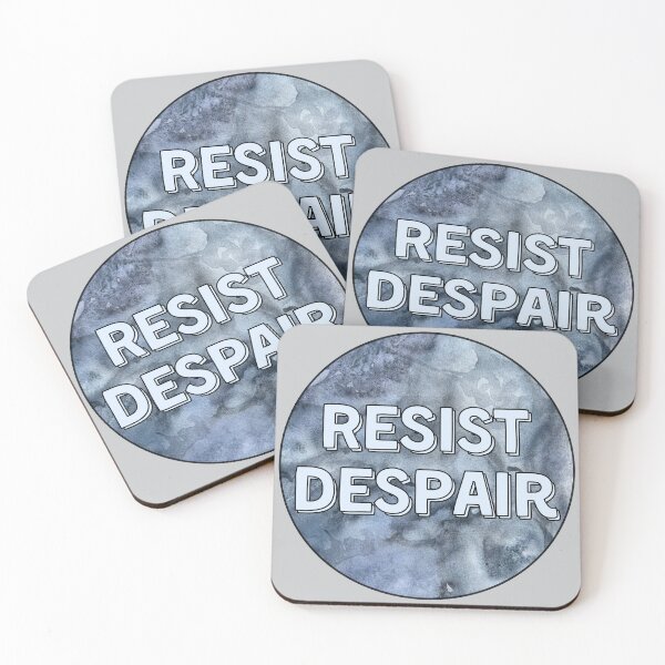 Item preview, Resist Despair Blue Watercolor designed and sold by Madeleine39.