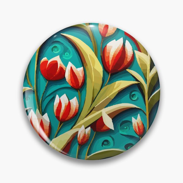 Artikelvorschau, Abstraktes Blumenmuster im Vintage-Stil des Jugendstils entworfen und verkauft von Vicky Brago-Mitchell®.
